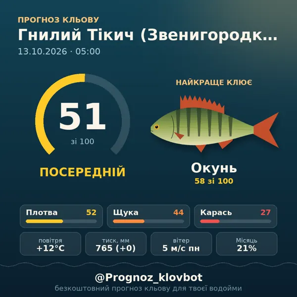Картинка-прогноз з бота: Гнилий Тікич (Звенигородка), індекс 56